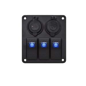 Panneau de commande en aluminium, interrupteurs à 3 voies, 12V 24V, pour système électrique de bateau, camping-car, marine - Product Image 2
