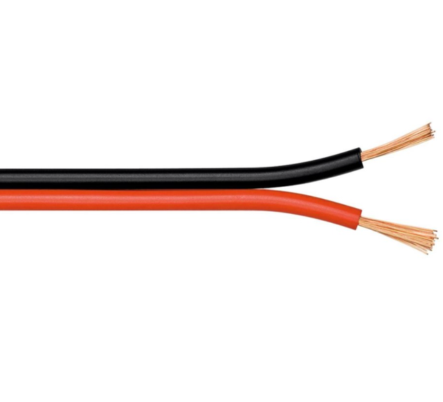 2.5mm² High Quality CCA/OFC Red-black Speaker Cable, 100M Roll