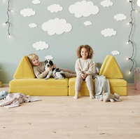 Fauteuil compressé sous vide, une place, en tissu, garni d'éponge, design ergonomique moderne, pieds en bois, ensemble modulaire pour la maison et le bureau