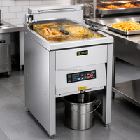 Friteuse électrique intelligente 40L pour la fonte de graisse solide, avec thermostat précis 60-200°C, seau à huile commercial vertical en acier inoxydable, 6Kw/9Kw