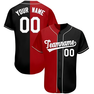 Maillots de baseball personnalisés en gros pour les marques de streetwear américaines, avec design à rayures fines personnalisées, 100 % polyester respirant - Product Image 1