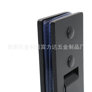 Clip double vitrage en acier inoxydable 90 degrés, noir mat, fixation murale pour paroi de douche sans cadre - Product Image 3