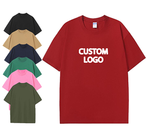 T-shirts pour hommes grande taille en gros, 100% qualité, logo personnalisé, t-shirts unis noirs imprimés - Product Image 1