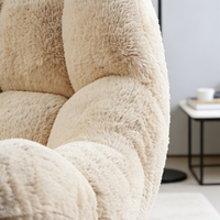 Fauteuil individuel de salon avec revêtement en tissu de laine et cadre en bois, fauteuil d'appoint pour la maison ou le bureau