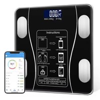 Balance de Salle de Bain Électronique Digitale Veidt, Pèse-Personne Intelligent pour la Maison avec Analyse Corporelle Connectée