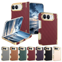 Étui de protection texturé de qualité supérieure pour iPhone Duo, téléphone pliable, coque arrière avec protection de la charnière, antichoc, anti-chute