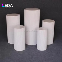 Support cylindrique en verre de haute qualité, présentoir classique pour buffet, gâteau de mariage, fleurs, aliments, fruits, couleur personnalisable