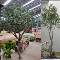 Arbre d'olivier artificiel de simulation d'intérieur de 3 à 5 mètres pour centre commercial, hôtel, restaurant, café, décoration