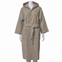 Peignoir de bain unisexe en coton gaufré doux pour hôtel et spa, avec capuche, style enveloppant pour couple, direct usine, léger pour toutes les saisons