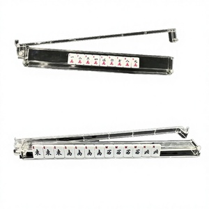 Juego de Empujadores de Mahjong Portátiles de Lujo, Duraderos, de Acrílico PS Transparente, Accesorio para una Organización de Fichas y Puntuación sin Esfuerzo - Product Image 2