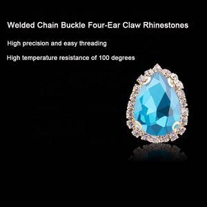 2023 gran oferta al por mayor de diamantes de imitación de cristal de forma mixta lágrima rectángulo brillo coser Garra Para zapatos - Product Image 3