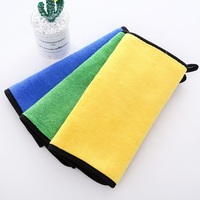 High-density Custom logo Double-sided 600gsm Microfiber Cleaning Cloths Car Washing Coral Fleece Towel
