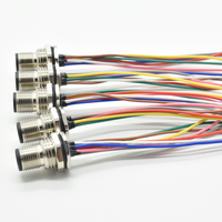 Connecteur de fil M12 A Code mâle étanche prise de montage sur panneau IP67 femelle M12 connecteur 8 broches