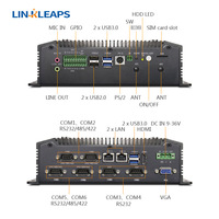 LINKLEAPS PC Industrial sin Ventilador con Intel de 7.ª Generación Core I5 I7, PC Integrado con Doble GbE LAN, 6 RS232, RS485, GPIO de 16 Bits, Entrada de 9 a 36V