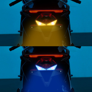 LKT, luces decorativas universales para coche, Ojo <span class=keywords><strong>del</strong></span> <span class=keywords><strong>diablo</strong></span> transfronterizo, tornillo para matrícula de motocicleta modificado, semicírculo, triángulo intermitente - Product Image 5
