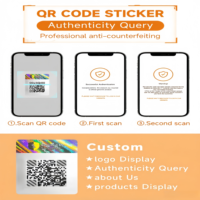 Etiqueta de Seguridad con Código QR de Datos Variables, Anti-Falsificación, Personalizable, Desprendible, para Autenticación de Productos