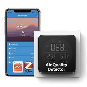 เครื่องตรวจวัดคุณภาพอากาศภายในอาคาร Zigbee Smart Linkage 6-in-1 ตรวจจับ CO2 HCHO พร้อมระบบแจ้งเตือน และเซ็นเซอร์วัดอุณหภูมิและความชื้น - Product Image 1