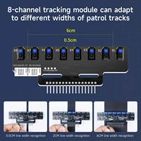 Yahboom Modul Sensor Pelacakan Inframerah 8 Saluran Satu Tombol untuk Kalibrasi Otomatis untuk Raspberry Pi Microbit