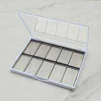 Palette à paupières magnétique vide avec couvercle transparent, marque privée, palette à paupières magnétique personnalisée, étui pour palette à paupières, emballage de palette de maquillage