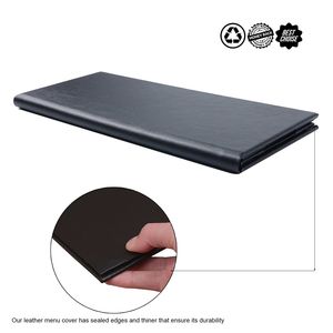 Porta Menús <span class=keywords><strong>de</strong></span> 4.25 x 11 Pulgadas, Cubiertas para Menús, Libro <span class=keywords><strong>de</strong></span> Menús <span class=keywords><strong>de</strong></span> Cuero con Doble Vista, Panel Plegable para Restaurantes, Cafeterías, Bares, <span class=keywords><strong>Bebidas</strong></span> y Cócteles - Product Image 5