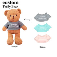 Personalisierte Teddybären mit Kapuzenpullover, Logo-Text, Blanko-Sublimations-Shirts, Bären-Sweater, Spielzeug, Geschenke, OEM, ODM
