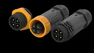 Ip68 Waterproof Connector Male And Female Led Butt Wire Cable Connector Plug M20 Thread Male Plug + Female Butt