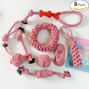 Juguetes Interactivos de Cuerda para Perros, Juguetes Rojos Resistentes para Masticar, Juguetes Dentales de Cuerda Resistentes para Perros Mordedores Agresivos - Product Image 3