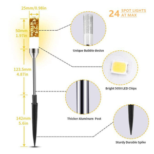 Outdoor Waterproof 4.8w 12v Garden Pathway Landscape Lighting Acrylic Bubble 6 Pack Led <strong>Path</strong> <strong>Light</strong> for Yard Patio Walkway - Product Image 5