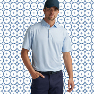 เสื้อยืดโปโลแขนสั้นผ้าไนลอนถักวินเทจสำหรับผู้ชายโลโก้ออกแบบได้ตามต้องการลำลองป้องกันการหดตัว - Product Image 1