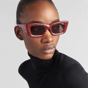 Gafas de Sol Estilo Ojo de Gato Europeo Americano, Unisex, UV400, Marco de PC Negro, para Combinar con Atuendos de Moda, Protección Solar - Product Image 4