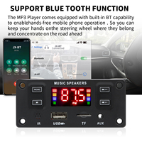2*30W Stereo Bluetooth 5.0 Pemutar MP3 12V 60W Papan Dekoder Amplifier Modul Radio FM Mobil Handsfree TF USB AUX Kartu Plastik