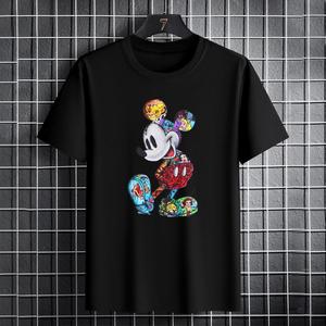 Của nam giới Disney <span class=keywords><strong>Mickey</strong></span> Mouse T-shirt, ngắn tay áo cotton tee, phim hoạt hình đầy màu sắc in, thường Crew cổ mùa hè hàng đầu, quà tặng ý tưởng - Product Image 2