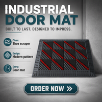 Tapis grattoir industriel en PVC robuste, design géométrique modulaire pour les zones d'entrée à fort trafic