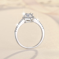Mode populaire prix de gros 925 Sterling Silver Horse Eye Marquise Cut Moissanite Ring pour les femmes