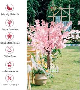 Arbre artificiel de cerisier en fleurs à prix d'usine, écologique, résistant aux UV, durable, pour décoration intérieure et extérieure, centre de table de mariage - Product Image 4