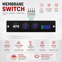 Teclado de Membrana Plana con Impresión Gráfica Personalizada, Panel Prototipo Flexible FFC para Interruptor de Transferencia Automática