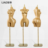 Maniquí de Lencería Femenina Curvy de Talla Grande, Torso de Plástico ABS con Base Ajustable, Postura de Pie, para Exhibición en Escaparates de Tiendas de Moda, Ropa Interior