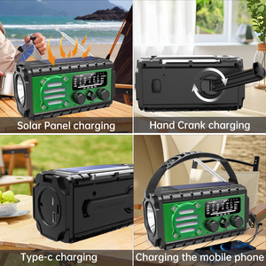 <span class=keywords><strong>Radio</strong></span> Météo d'Urgence Rechargeable 20000 mAh avec <span class=keywords><strong>FM</strong></span>, Chargement Solaire et Manivelle, Alarme SOS et Lampe de Poche - Product Image 2