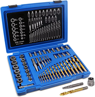 GTYPRO 49pcs Kit d'extracteur de vis multi-cannelures Outil à gauche en cobalt Vis en spirale Démontage des écrous Jeu de forets Extracteur de vis à boulon