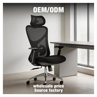 Chaise de bureau exécutive contemporaine réglable, pivotante, en maille, design personnalisé pour le personnel, ergonomique