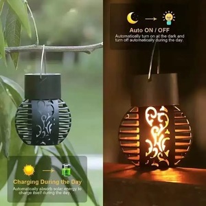 Solar Flame Ball Chandelier 70x90mm Waterproof <b>Outdoor</b> Garden <b>Hanging</b> <b>Light</b> - Product Image 5