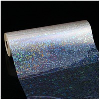 Film de Laminage Thermique Transparent Holographique 3D Effet Verre Brisé, PET BOPP, 330mm*200m, Souple