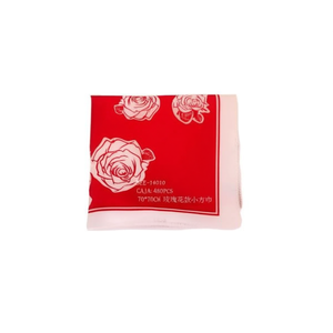 Fazzoletto quadrato piccolo con motivo a rose 70x70 cm, sciarpa alla moda per donna - Product Image 2