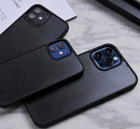 Coque de téléphone rigide SUNNY 1.0mm Groove Depth noire P9 en cuir TPU légère, étanche et antichoc pour // 100%