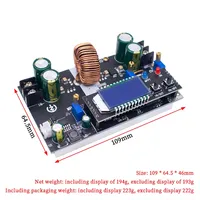 Module élévateur-abaisseur de tension automatique MPPT ZK-SJ20 300W, entrée 7-80VDC, sortie 1.4-79VDC, avec écran LCD en option