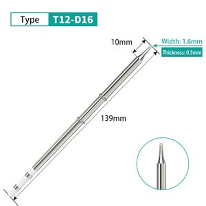 Chất Lượng Cao T12-D16 Hàn Sắt <span class=keywords><strong>Tip</strong></span> 75 Wát Hàn <span class=keywords><strong>Tip</strong></span> Cho FX-951 Máy Hàn - Product Image 2