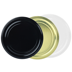 Logotipo personalizado de grado alimenticio de fábrica Tapas de metal de hojalata negra de 38mm a 82mm Tapas giratorias regulares - Product Image 1