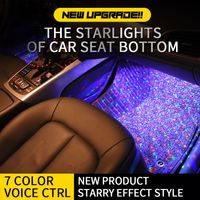 Luces led con Control de música decorativas USB para coche, RGB, ambiente de coche, cielo estrellado