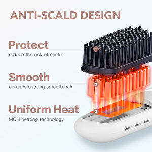 Mini <span class=keywords><strong>cepillo</strong></span> eléctrico inalámbrico recargable Usb de iones negativos portátil, alisador de pelo inalámbrico, peine sustituto para <span class=keywords><strong>Tymo</strong></span> - Product Image 5