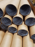 Tubes en carton d'expédition longs imprimés personnalisés tube d'expédition robuste personnalisable avec impression de logo noir